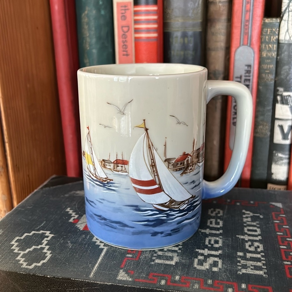 VINTAGE Otagiri Japan Sailboat Mug